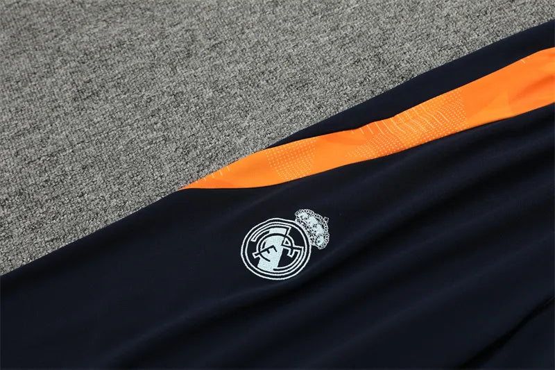 24-25 Real Madrid Light Blue and Orange Training Suit