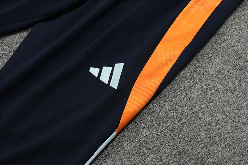 24-25 Real Madrid Light Blue and Orange Training Suit