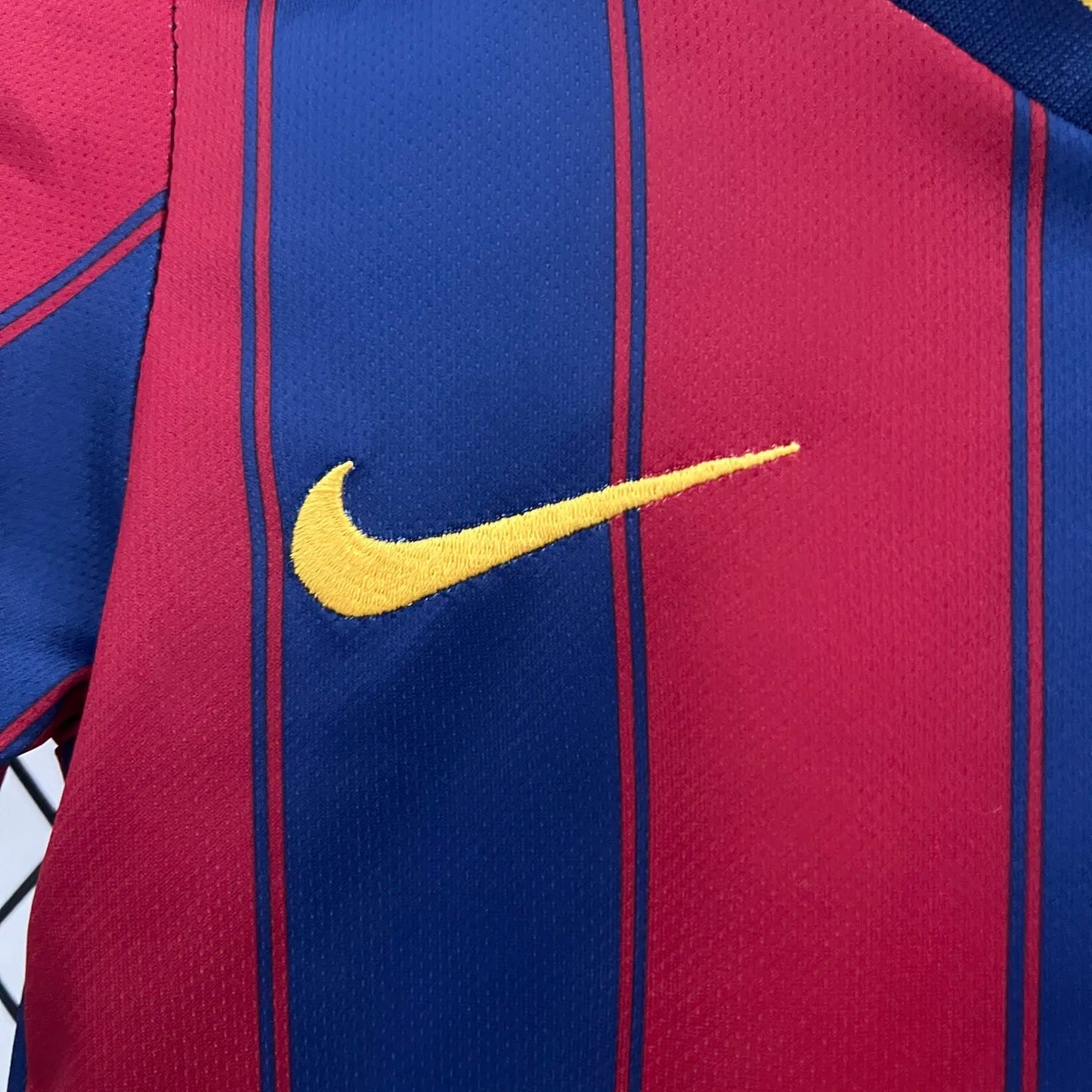 Retro 09-10 Barcelona Home Kids Kit