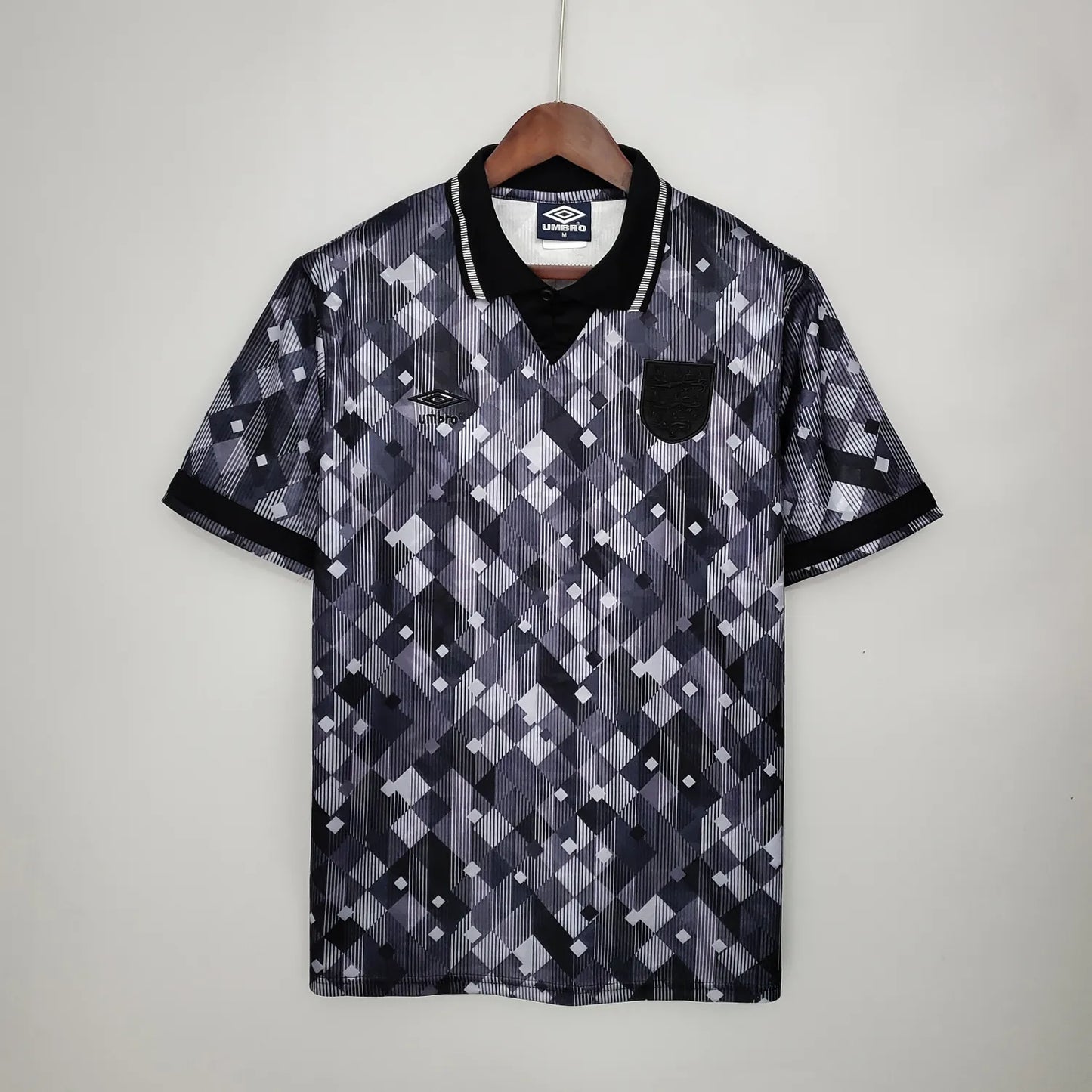1990 England Retro black away fans version jersey