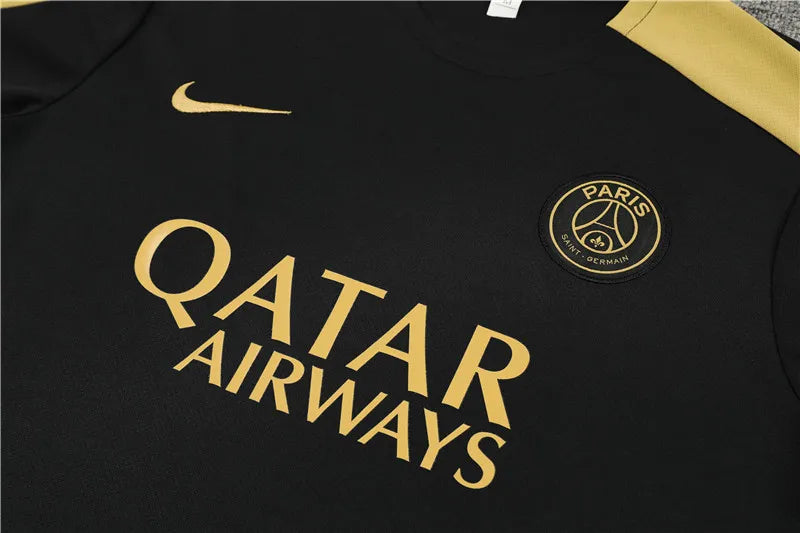24-25 PSG Black and Gold Short Sleeve Training Suit