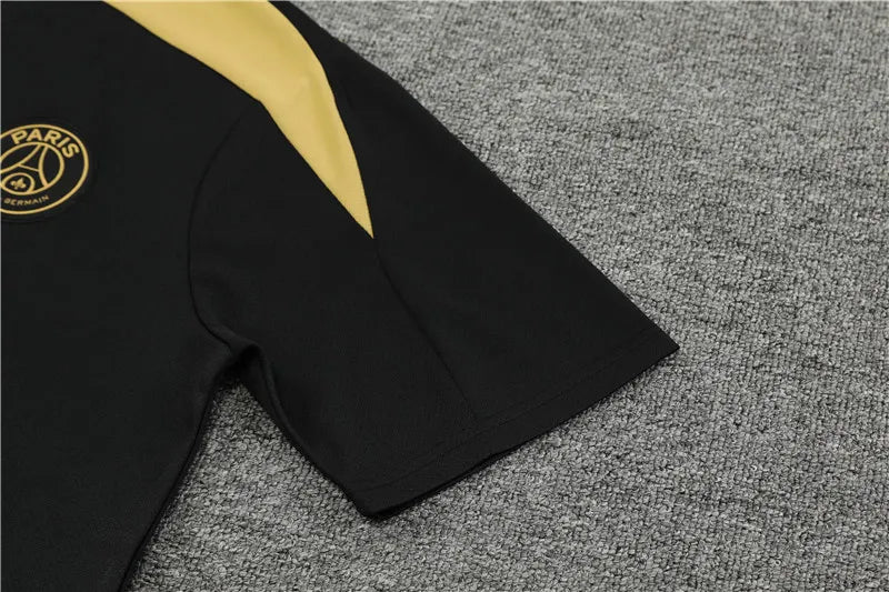24-25 PSG Black and Gold Short Sleeve Training Suit
