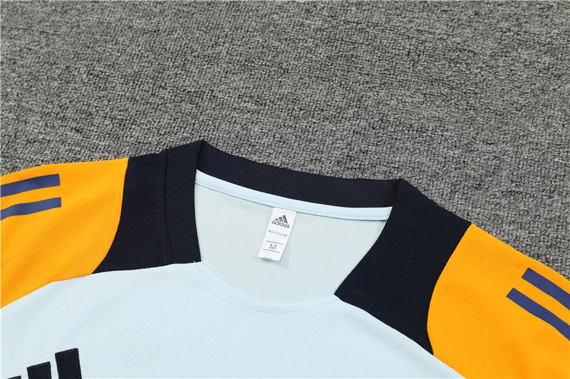 24-25 Real Madrid Light Blue Short Sleeve Training Suit