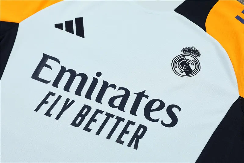 24-25 Real Madrid Light Blue Short Sleeve Training Suit