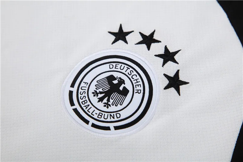 2024 Germany White Short Sleeve Training Suit