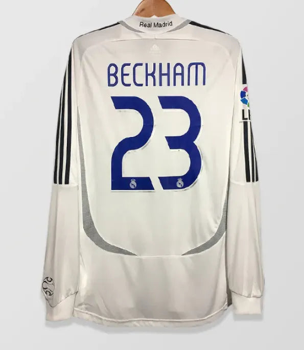 06-07 Real Madrid Home Long Sleeve Retro Jersey