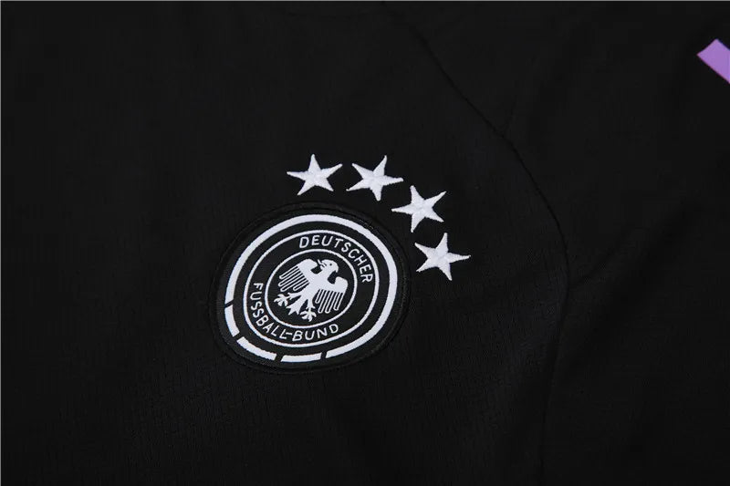2024 Germany Black Short Sleeve Training Suit