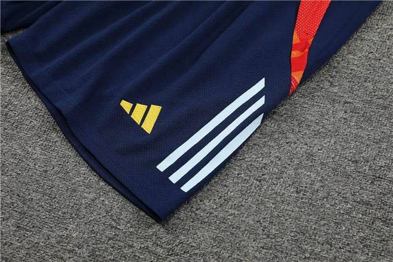 2024 Spain Red Short Sleeve Training Suit