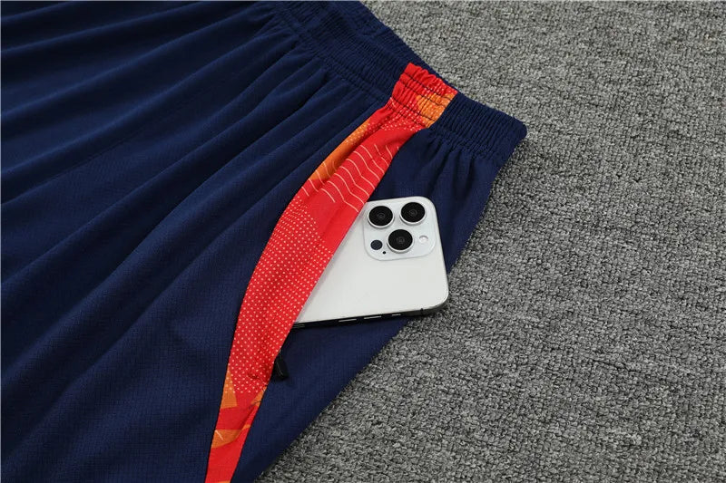 2024 Spain Red Short Sleeve Training Suit
