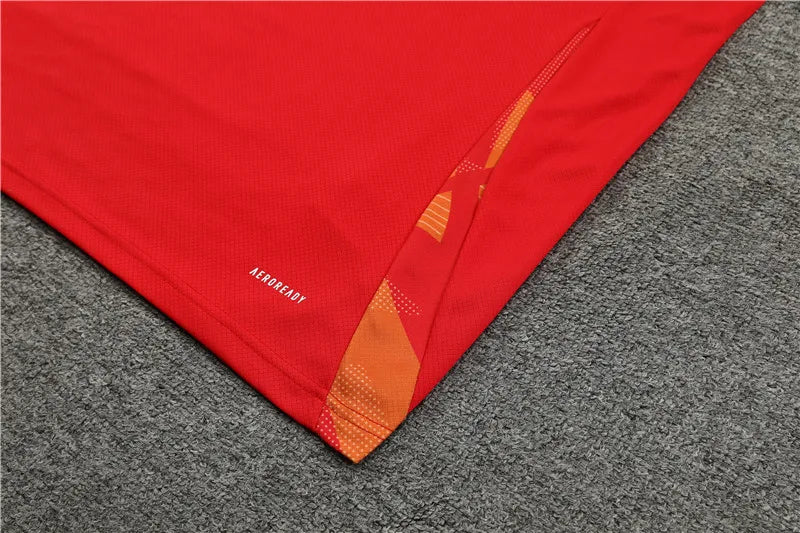 2024 Spain Red Short Sleeve Training Suit