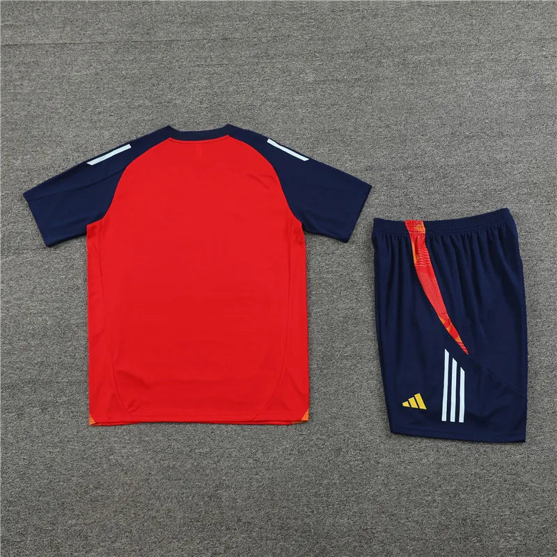 2024 Spain Red Short Sleeve Training Suit