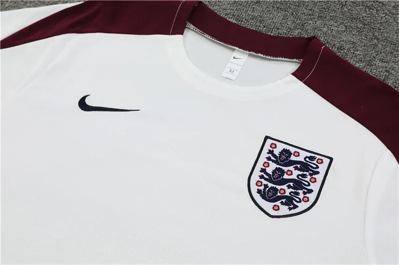 2024 England White Short Sleeve Training Suit