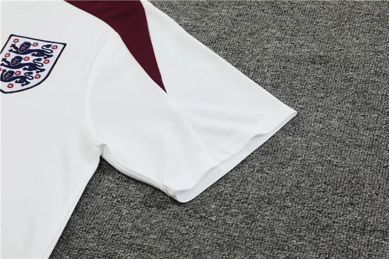 2024 England White Short Sleeve Training Suit