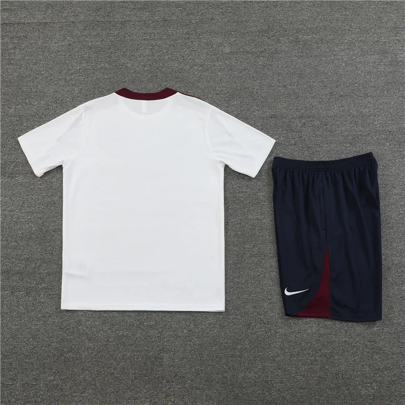 2024 England White Short Sleeve Training Suit