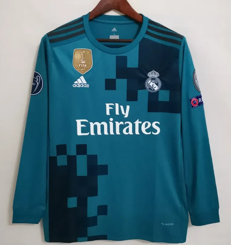17-18 Real Madrid Third Long Sleeve Retro Jersey
