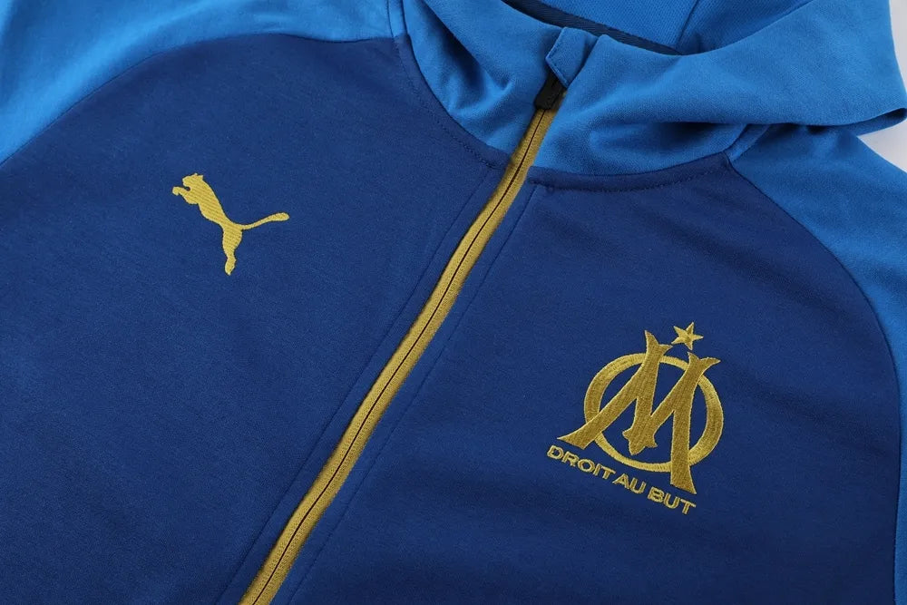 23-24 Olympique Marseille Hooded Jacket Tracksuit