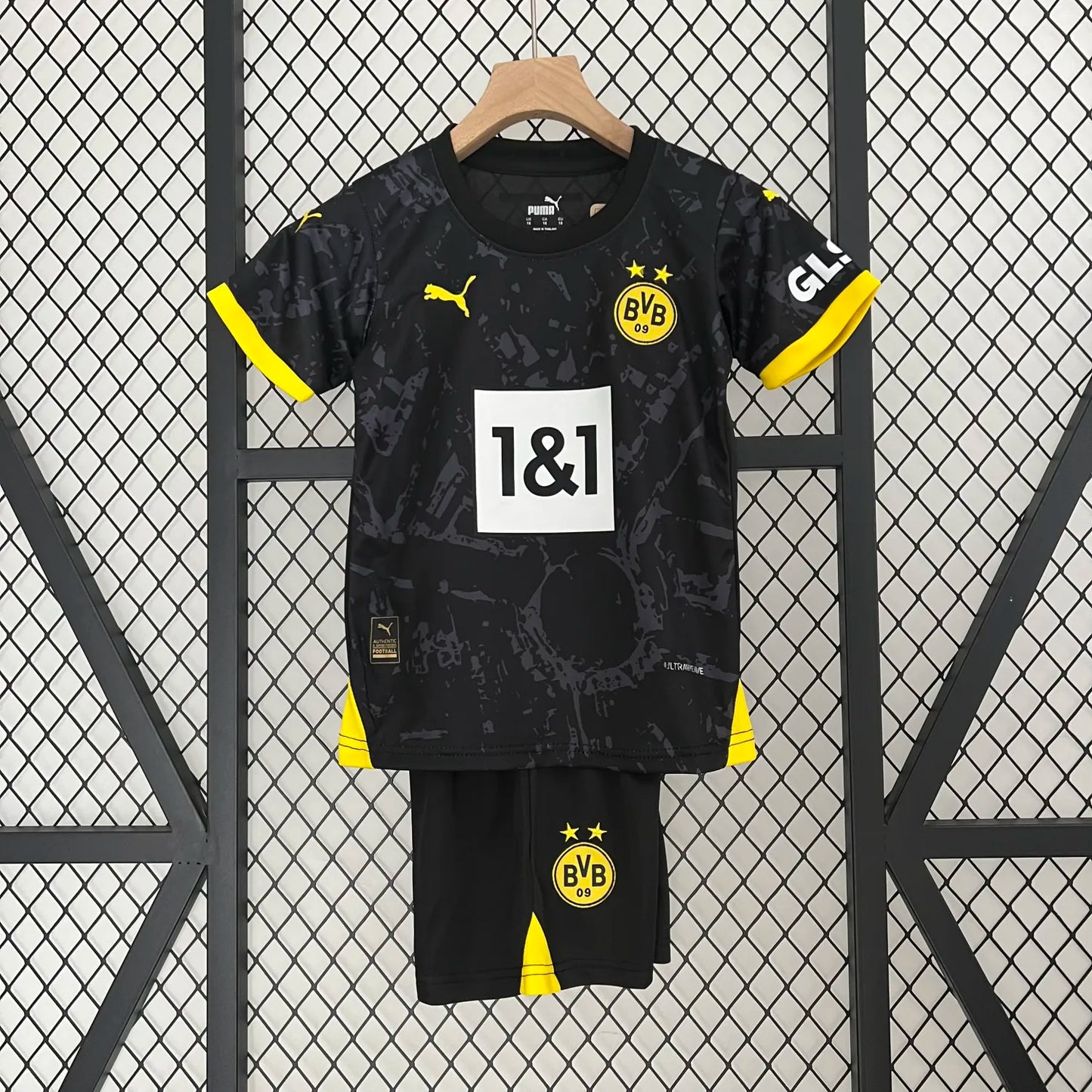 23-24 Borussia Dortmund Away Kids Kit