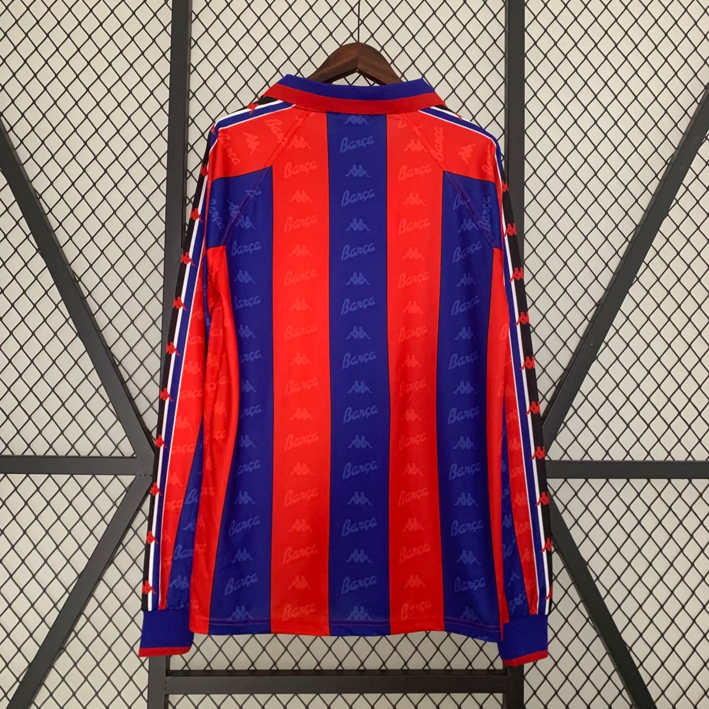 1996-97 Barcelona Home Long Sleeve Retro Jersey