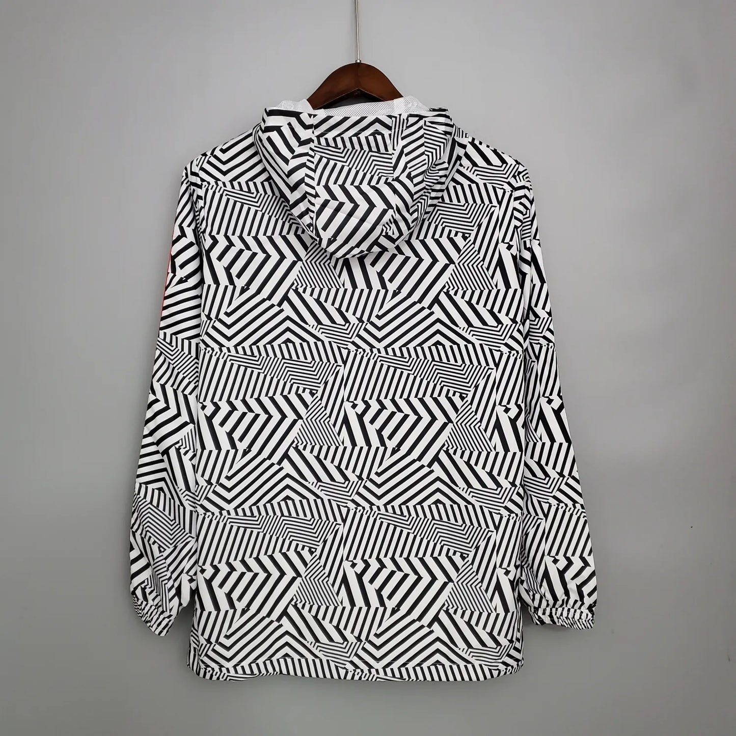 2122 Windbreaker Manchester United Black and White Stripes S-XXL