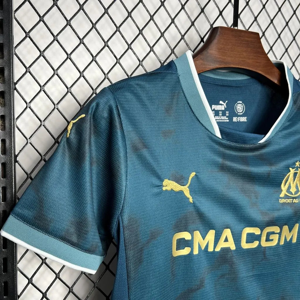 24-25 Olympique Marseille Away Kids Kit