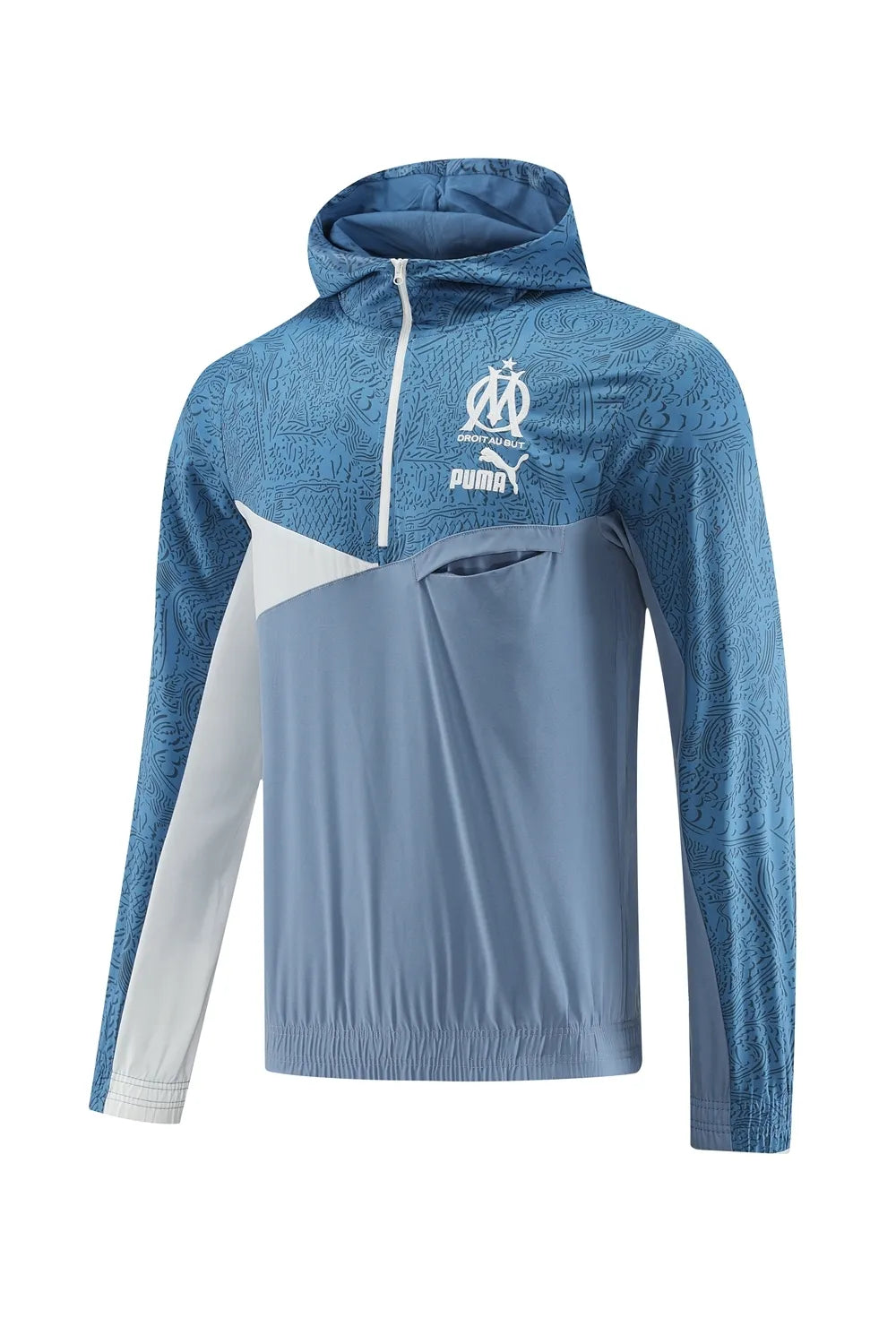 23-24 Olympique Marseille Hooded Windbreaker Suit