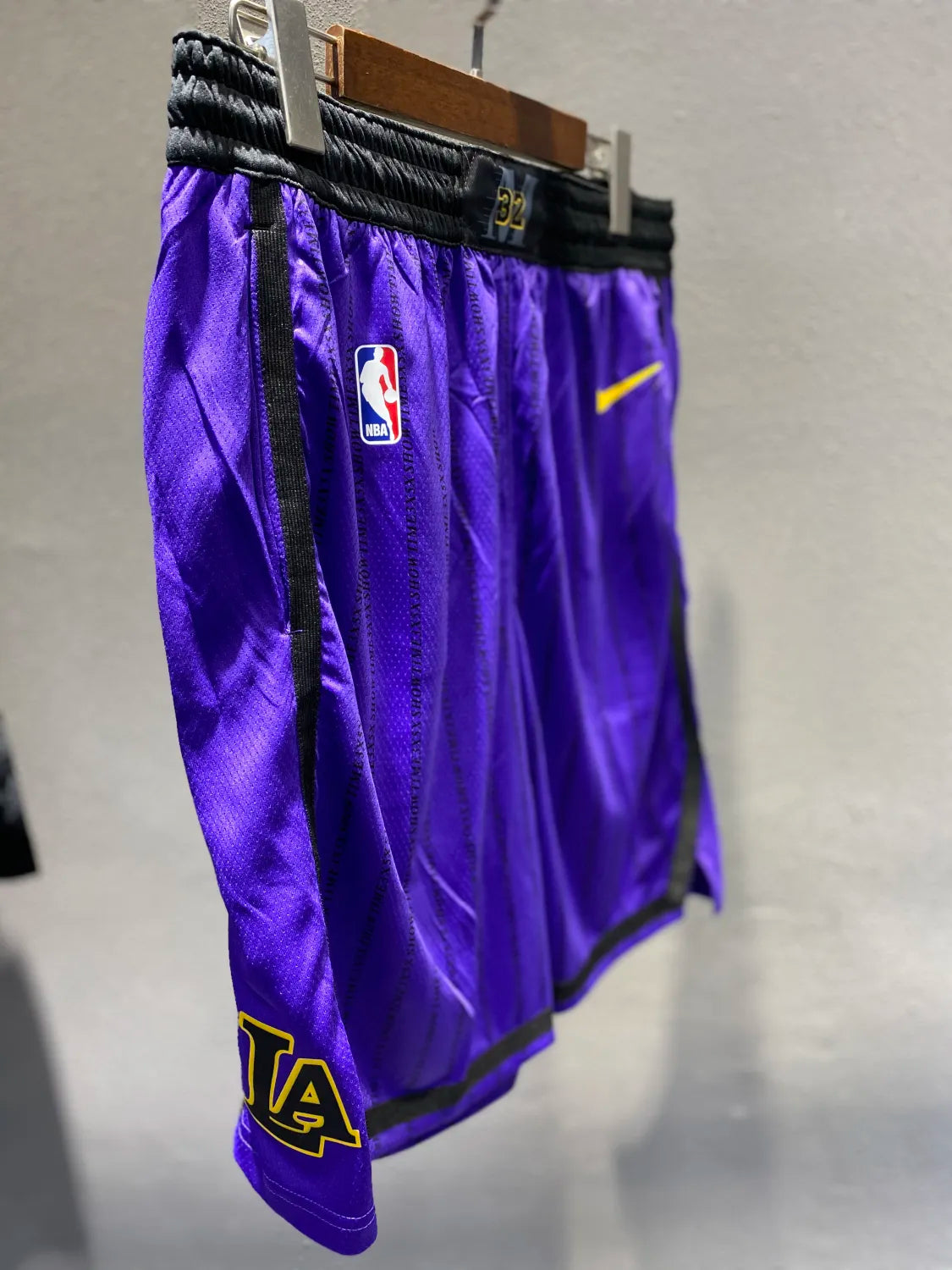 Lakers Violet with Lines Retro Round Neck Hot Pressed Jersey