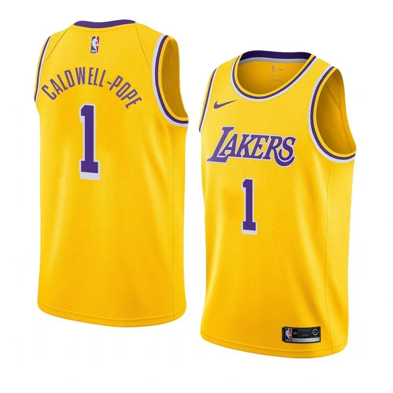 Lakers Yellow Retro Round Neck Hot Pressed Jersey