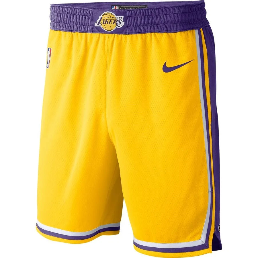 Lakers Yellow Retro Round Neck Hot Pressed Jersey