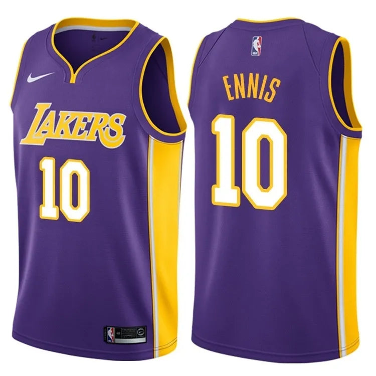 Lakers Violet V-Neck Hot Pressed Jersey