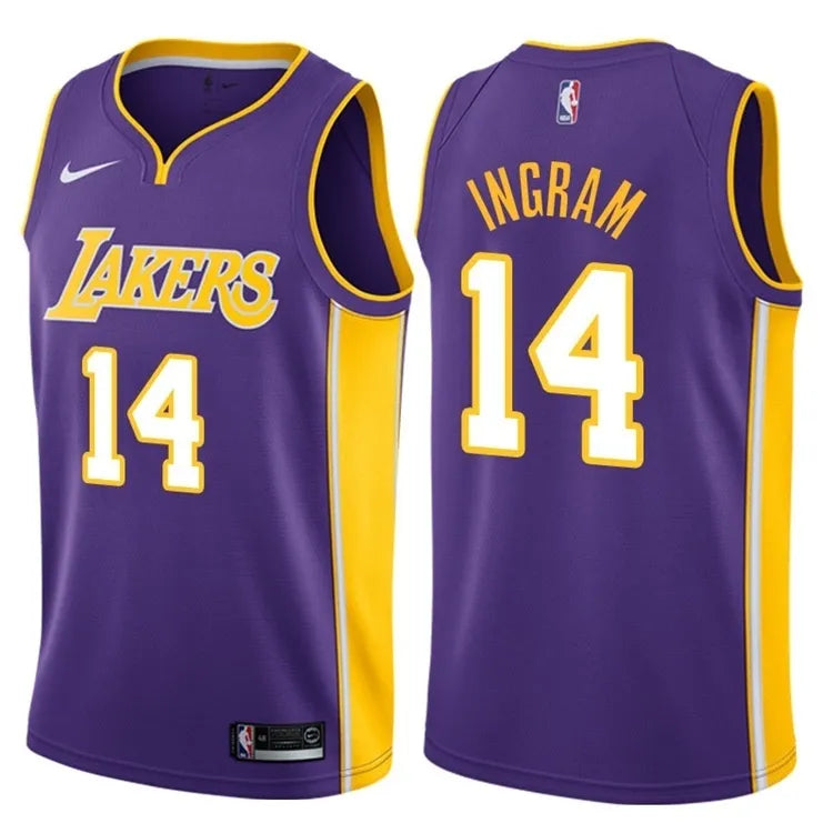 Lakers Violet V-Neck Hot Pressed Jersey
