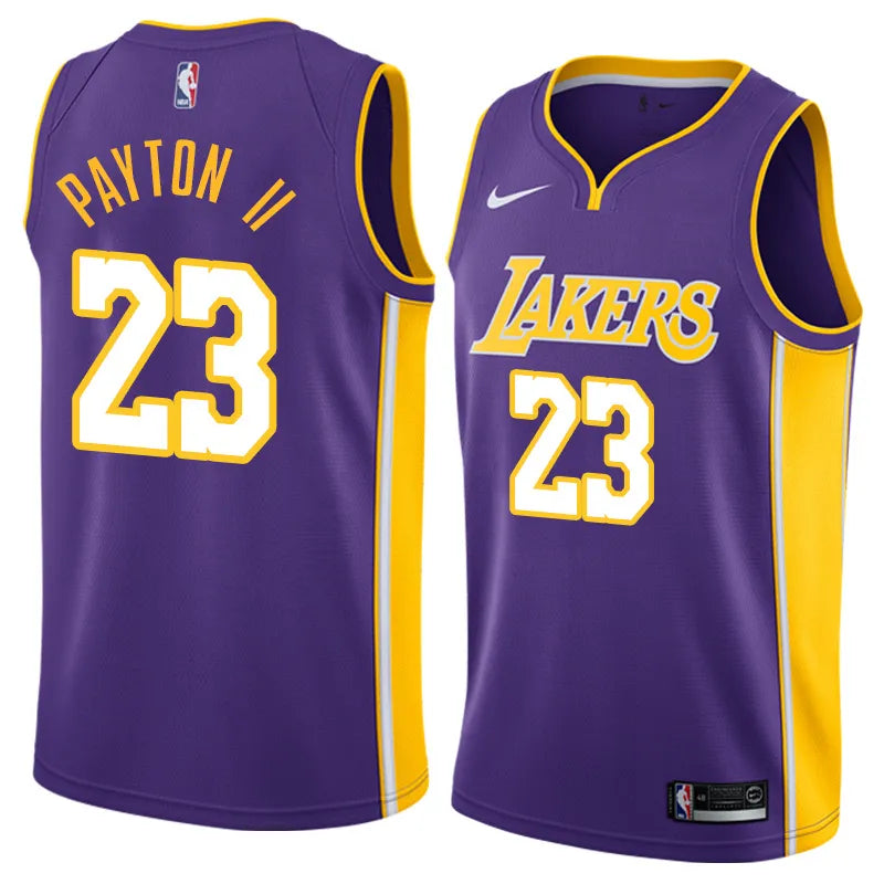 Lakers Violet V-Neck Hot Pressed Jersey