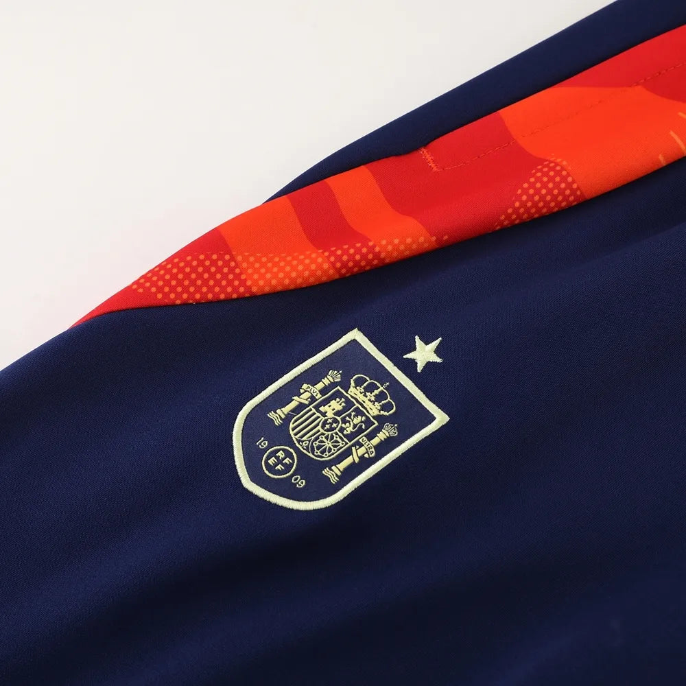 2024 Spain Blue Jacket Tracksuit
