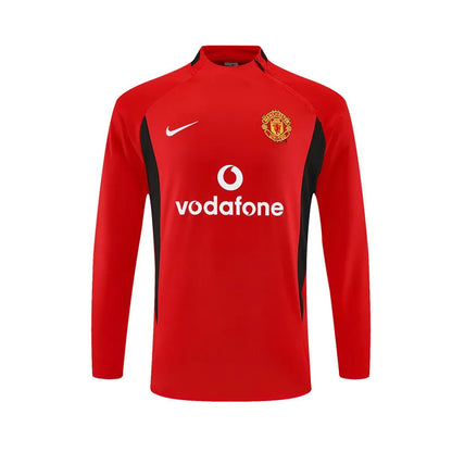 02-03 Manchester United Red Retro Training Suit - Top Only