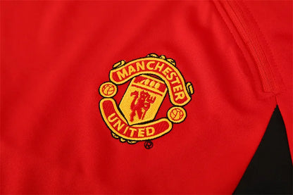 02-03 Manchester United Red Retro Training Suit - Top Only