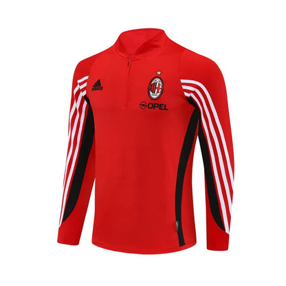 03-04 AC Milan Red Retro Training Suit - Top Only