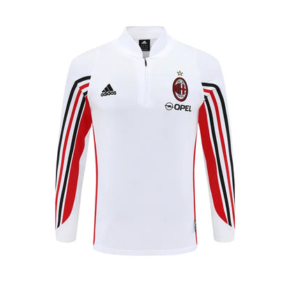 03-04 AC Milan White Retro Training Suit - Top Only
