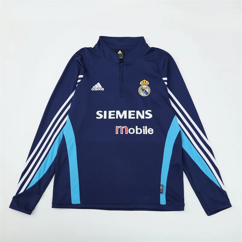 03-04 Real Madrid Retro Training Suit - Top Only