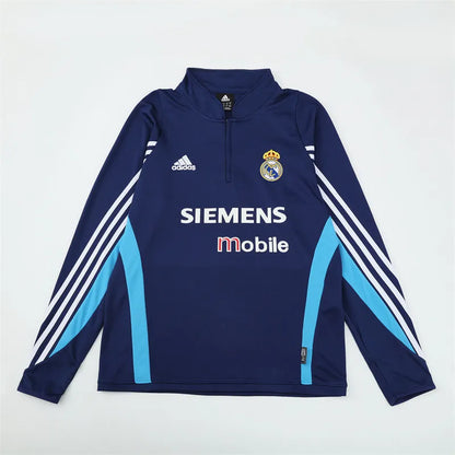 03-04 Real Madrid Retro Training Suit - Top Only