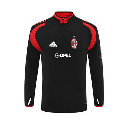 04-05 AC Milan Black Retro Training Suit - Top Only