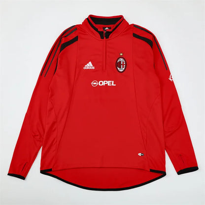 04-05 AC Milan Red Retro Training Suit - Top Only