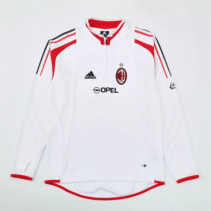 04-05 AC Milan White Retro Training Suit - Top Only