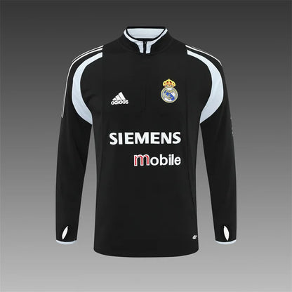 04-05 Real Madrid Black Retro Training Suit - Top Only