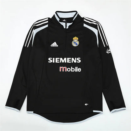 04-05 Real Madrid Black Retro Training Suit - Top Only