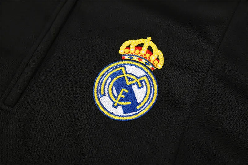 04-05 Real Madrid Black Retro Training Suit - Top Only