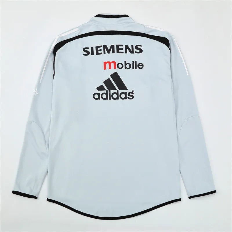 04-05 Real Madrid Grey Retro Training Suit - Top Only