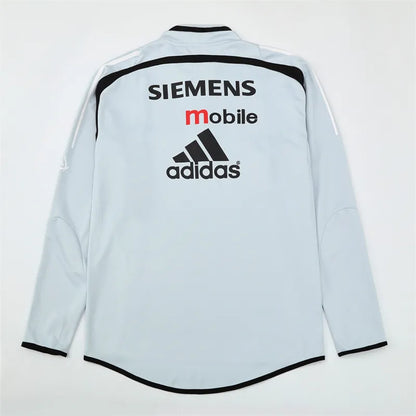 04-05 Real Madrid Grey Retro Training Suit - Top Only