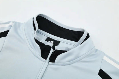 04-05 Real Madrid Grey Retro Training Suit - Top Only