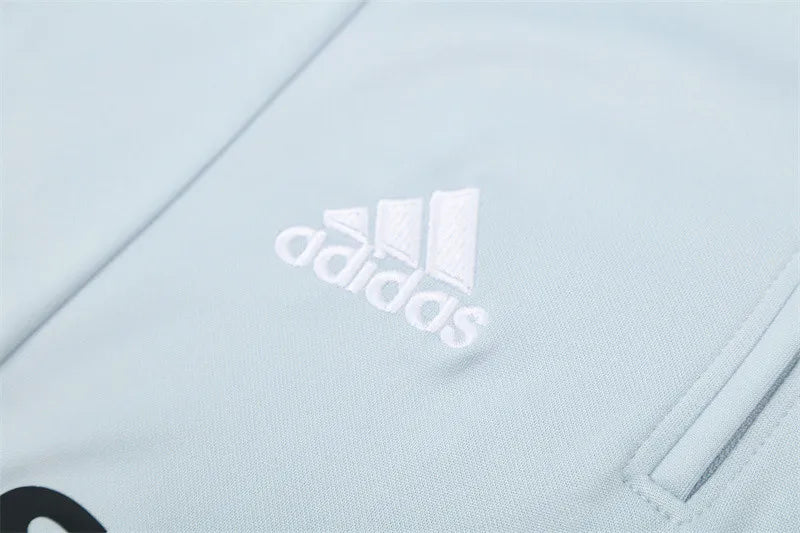 04-05 Real Madrid Grey Retro Training Suit - Top Only