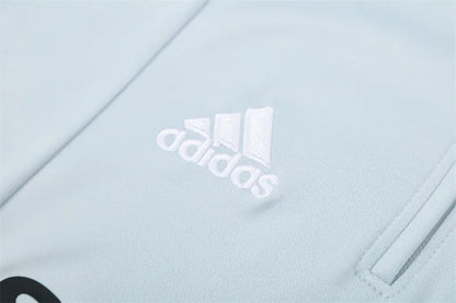 04-05 Real Madrid Grey Retro Training Suit - Top Only
