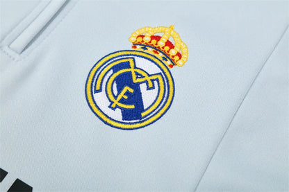 04-05 Real Madrid Grey Retro Training Suit - Top Only